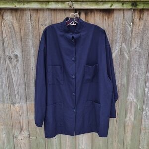 Wool Light Jacket / Blazer Button Down Top